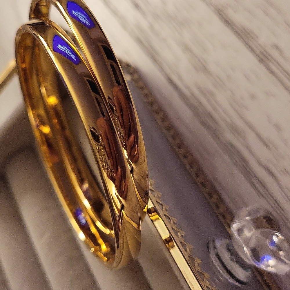 Gold Filled Bangle Braclets (Goldfilled Is Gold Over Solid Metal) Last For Yrs - Picture 6 of 15